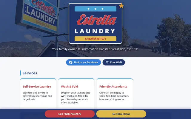 Estrella Laundry website preview